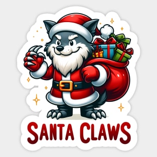 Santa Claws Sticker